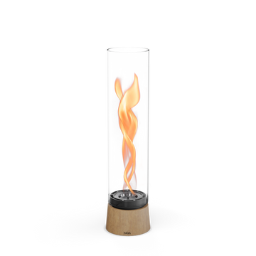 Tischkamin - Wirbel Flamme, Glas Zylinder, Stahl Gehäuse - Spin Air | höfats