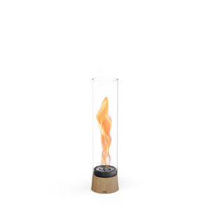 Tischkamin - Wirbel Flamme, Glas Zylinder, Stahl Gehäuse - Spin Air | höfats
