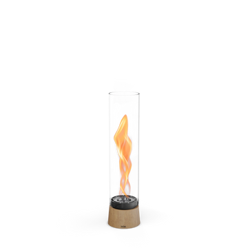 Tischkamin - Wirbel Flamme, Glas Zylinder, Stahl Gehäuse - Spin Air | höfats