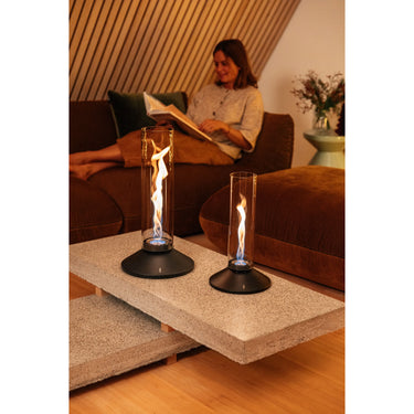 Tischkamin – Flammenwirbel, Puristisches Design, Rauchfrei - SPIN X | höfats