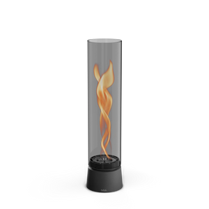 Tischkamin - Wirbel Flamme, Glas Zylinder, Stahl Gehäuse - Spin Air | höfats