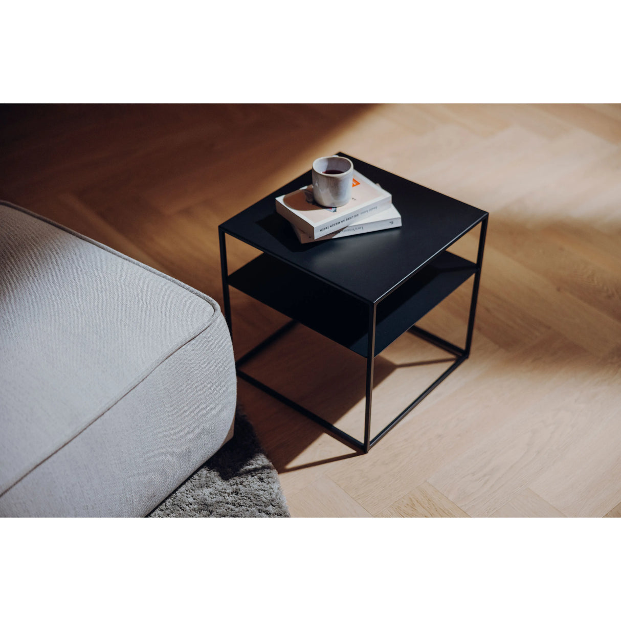 Lounge-Tisch – Integriertes Feuer, Stahl Design, Minimal Stil - Fire Frame | höfats