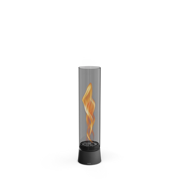 Tischkamin - Wirbel Flamme, Glas Zylinder, Stahl Gehäuse - Spin Air | höfats