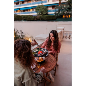 Tischgrill – Edelstahl Gehäuse, Gusseisen Plancha, Bioethanol Betrieb - CIRCLE 35 | höfats