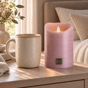 LED Candle L with moving flame and timer function - battery operated | PTMD