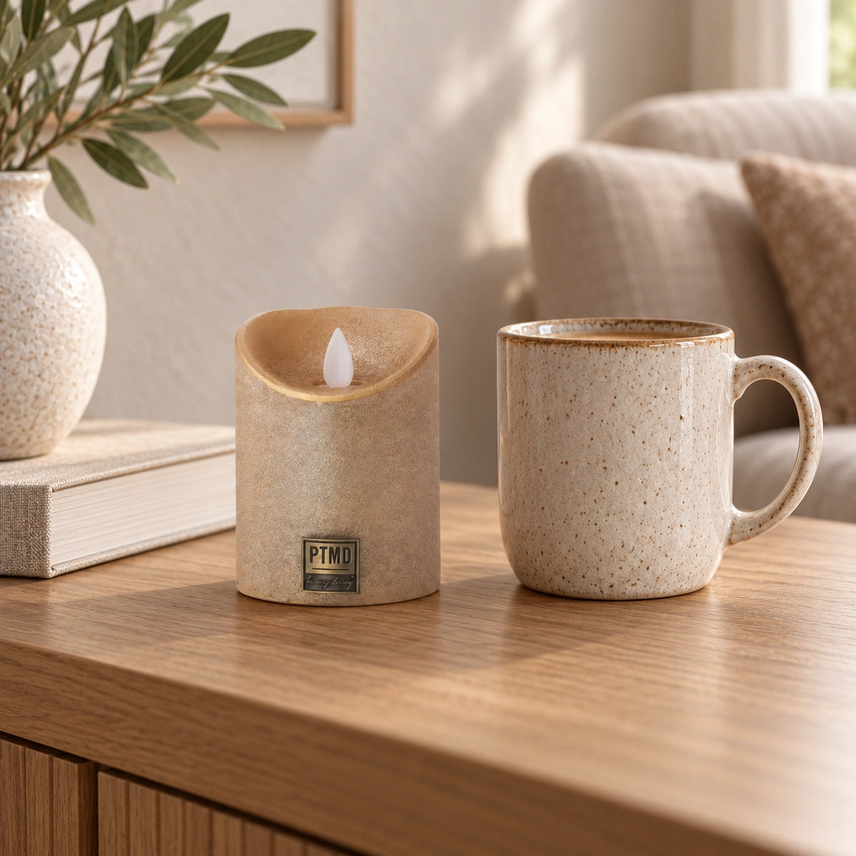 LED Candle S with Moving Flame and Timer Function - Battery-Operated | PTMD