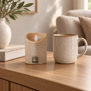 LED-Kerze S mit beweglicher Flamme und Timer-Funktion - batteriebetrieben | PTMD