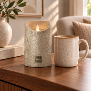 LED Candle L with moving flame and timer function - battery operated | PTMD