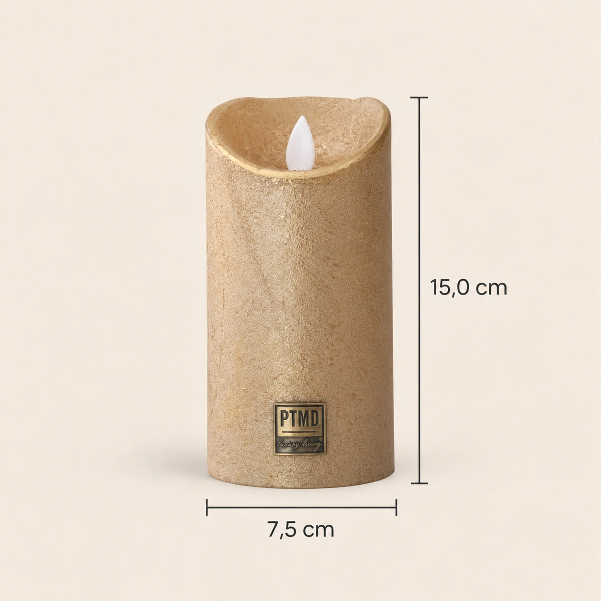 LED Candle M with Moving Flame and Timer Function - Battery Operated | PTMD