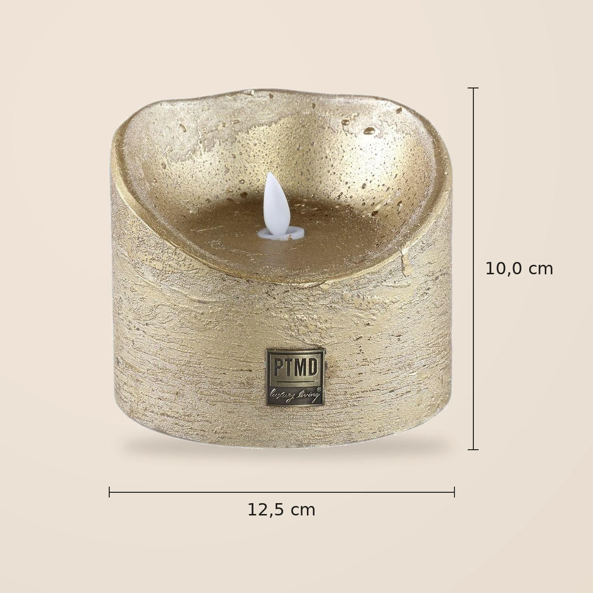 LED-Kerze – XL Größe, Bewegliche Flamme, Timer-Funktion - batteriebetrieben | PTMD