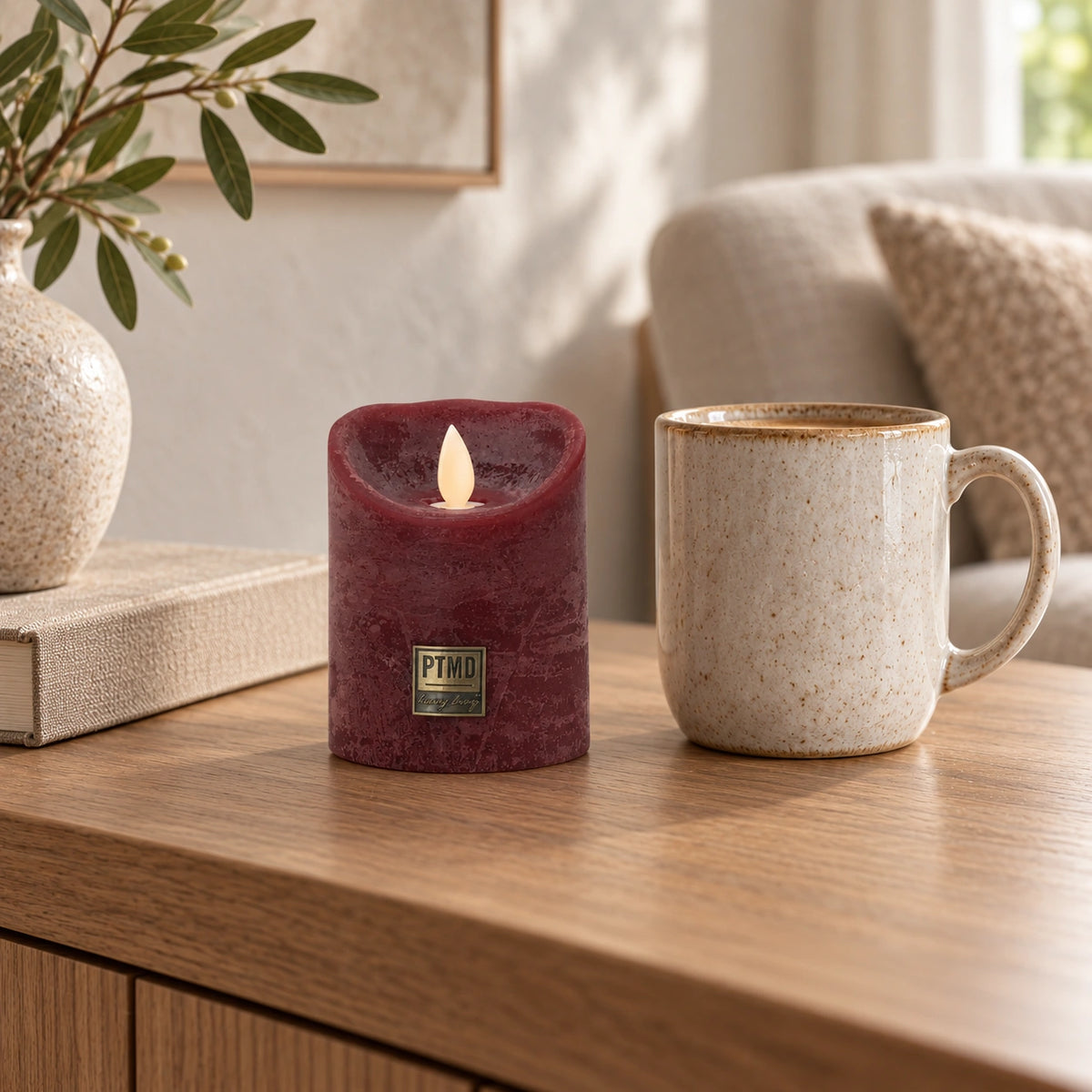 LED Candle S with Moving Flame and Timer Function - Battery-Operated | PTMD