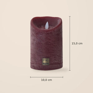 LED Candle L with moving flame and timer function - battery operated | PTMD