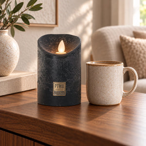 LED Candle L with moving flame and timer function - battery operated | PTMD
