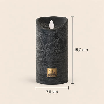 LED-Kerze M mit beweglicher Flamme und Timer-Funktion - batteriebetrieben | PTMD