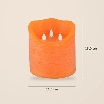 LED-Kerze XXL mit beweglicher Flamme und Timer-Funktion - batteriebetrieben | PTMD