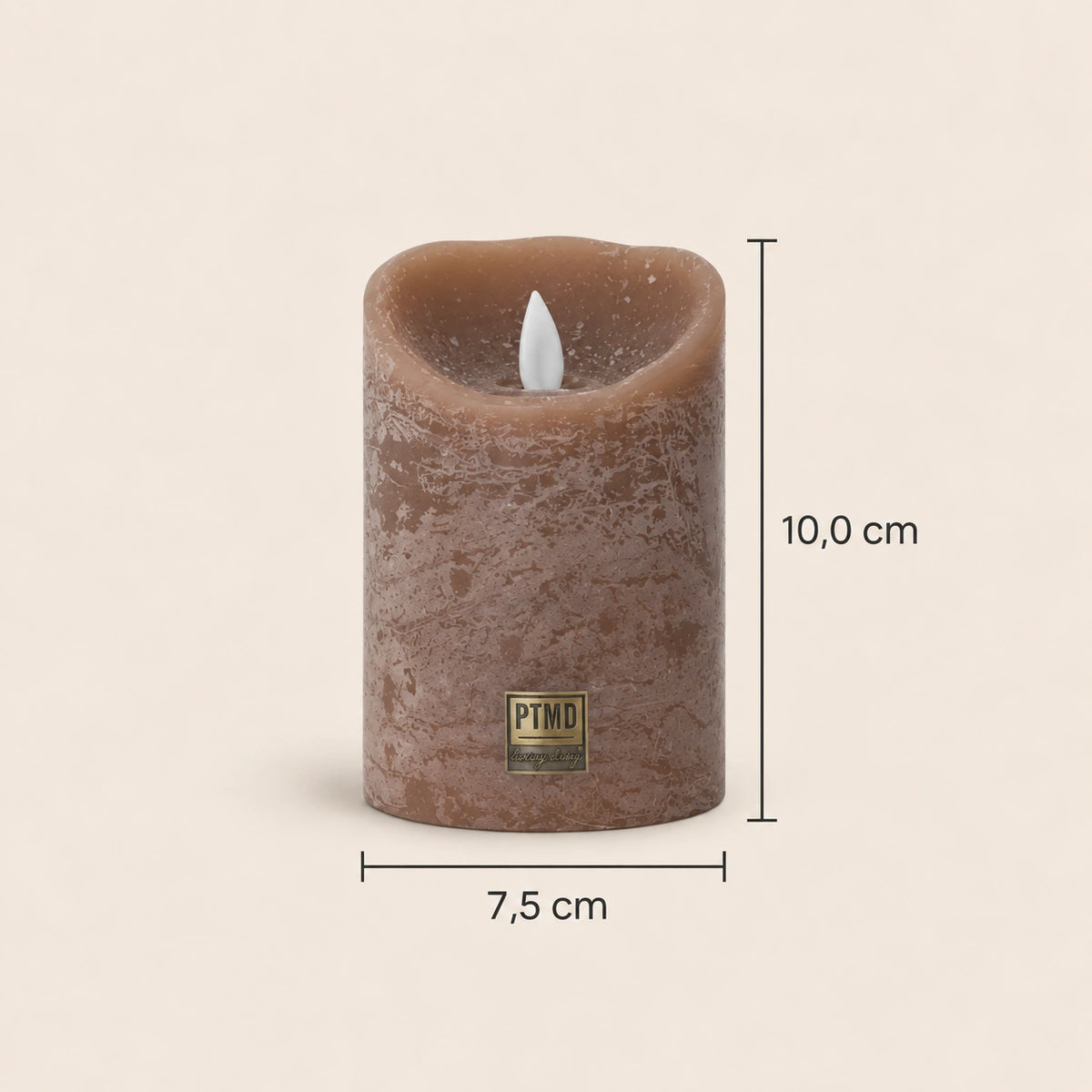 LED Candle S with Moving Flame and Timer Function - Battery-Operated | PTMD