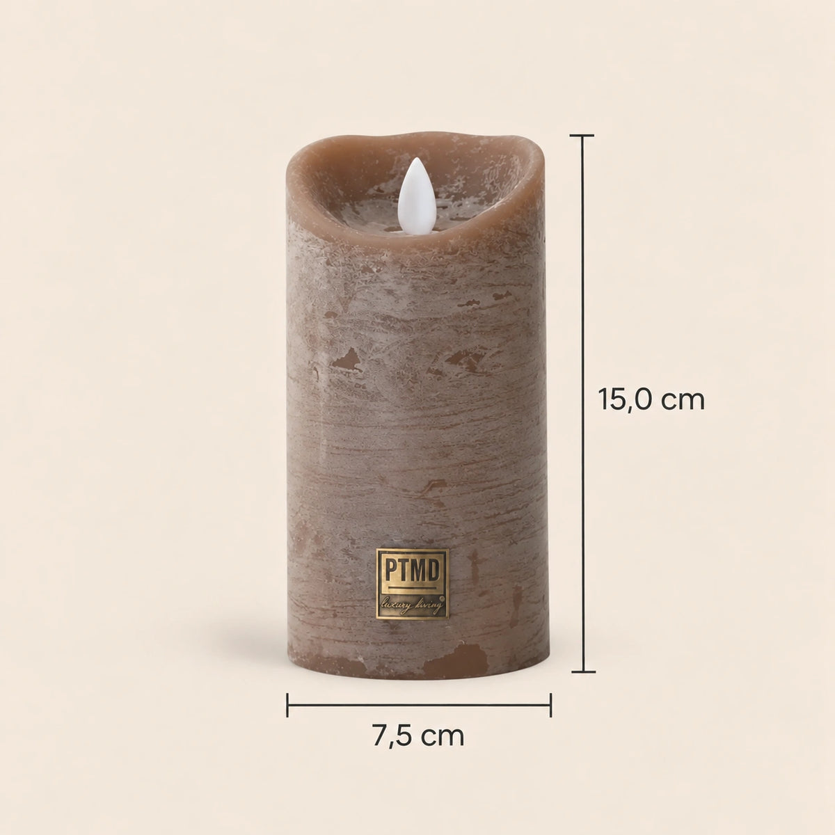 LED Candle M with Moving Flame and Timer Function - Battery Operated | PTMD
