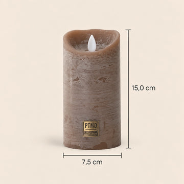 LED-Kerze M mit beweglicher Flamme und Timer-Funktion - batteriebetrieben | PTMD