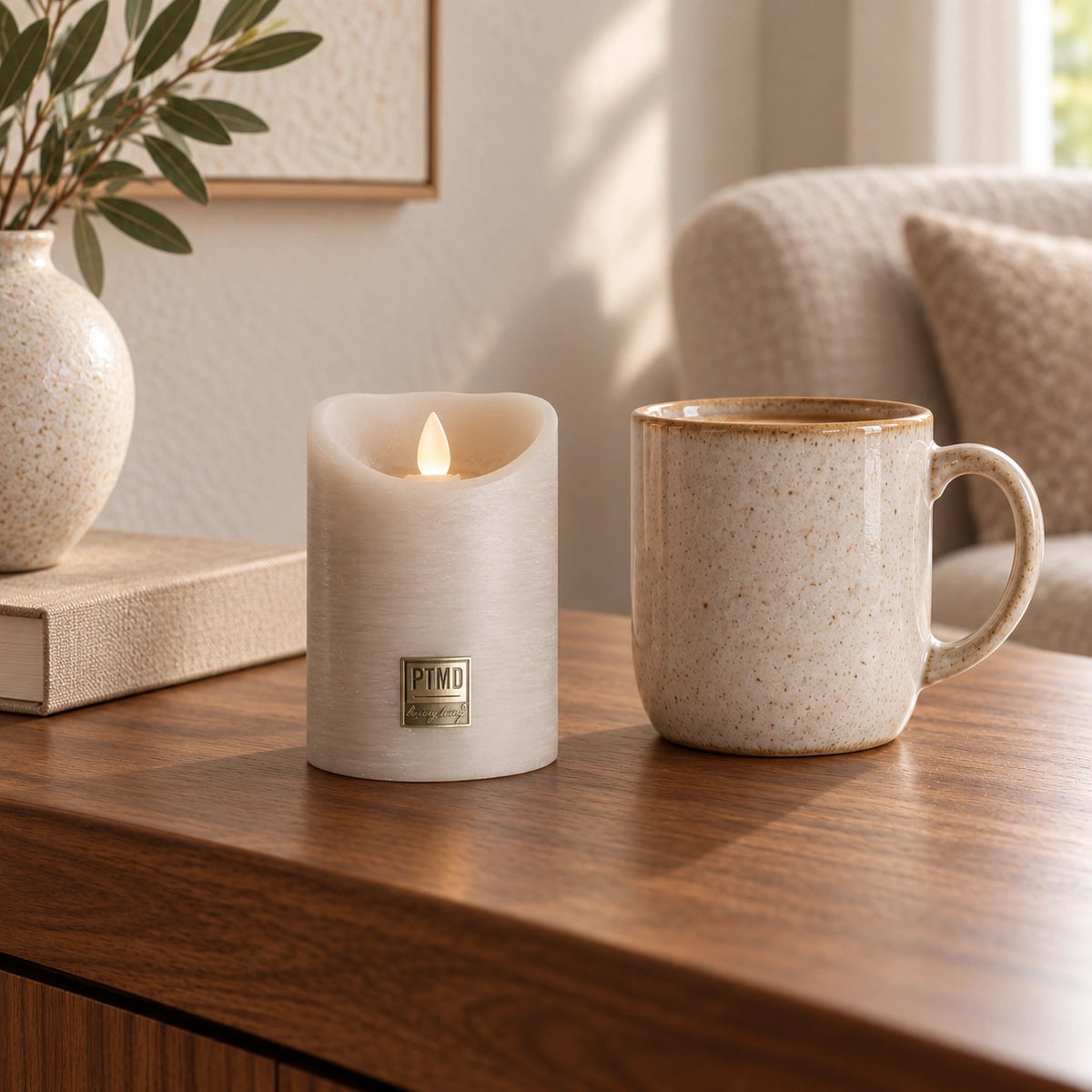 LED Candle S with Moving Flame and Timer Function - Battery-Operated | PTMD