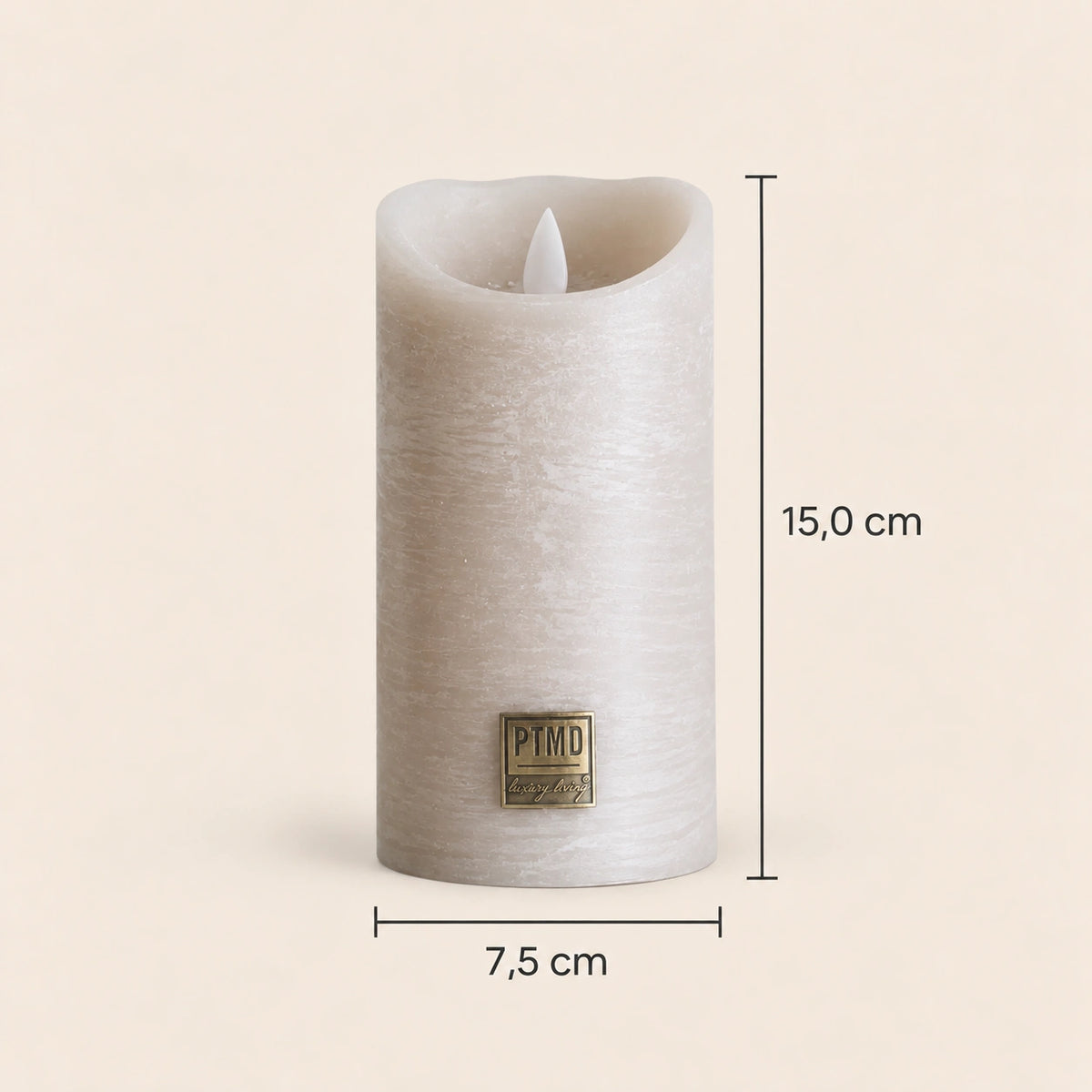 LED Candle M with Moving Flame and Timer Function - Battery Operated | PTMD