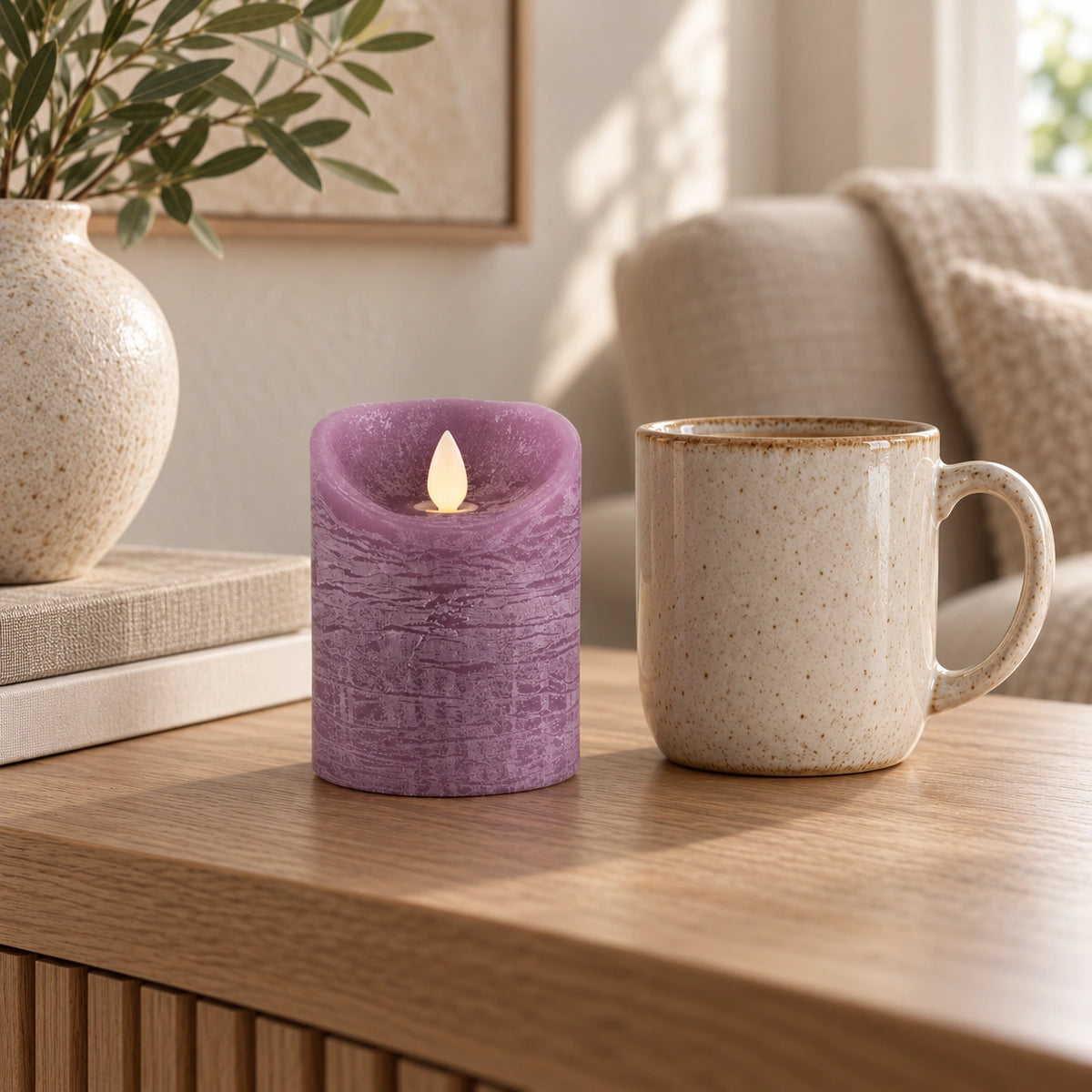 LED Candle S with Moving Flame and Timer Function - Battery-Operated | PTMD