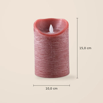 LED-Kerze – L Größe, Bewegliche Flamme, Timer-Funktion - batteriebetrieben | PTMD
