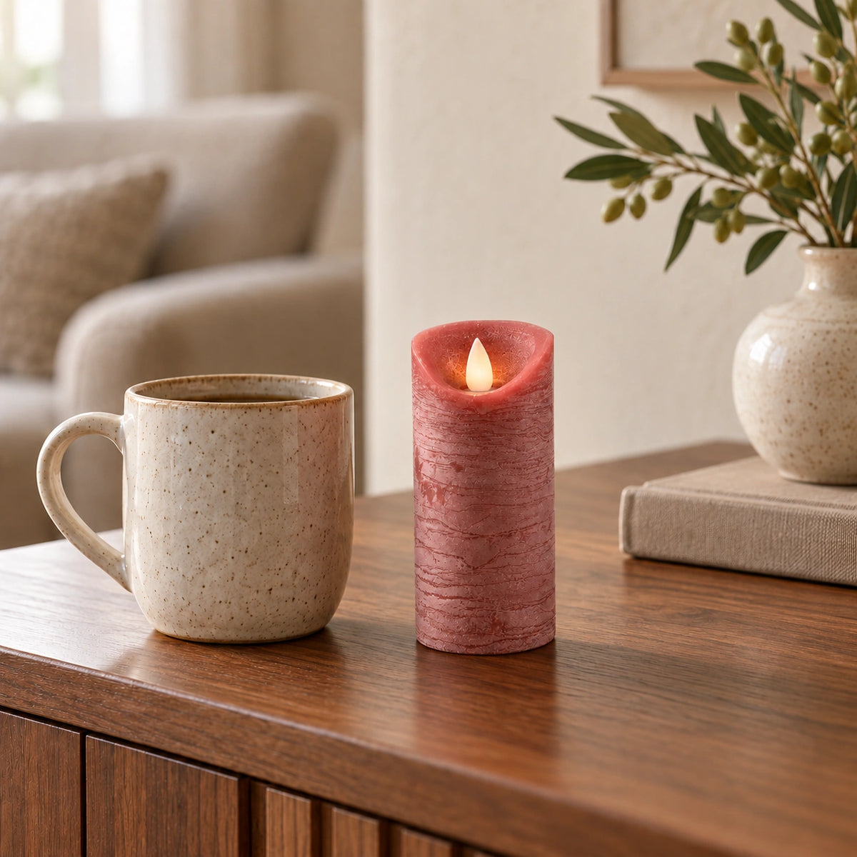 LED Candle with Moving Flame and Timer Function XS - Battery-Operated | PTMD