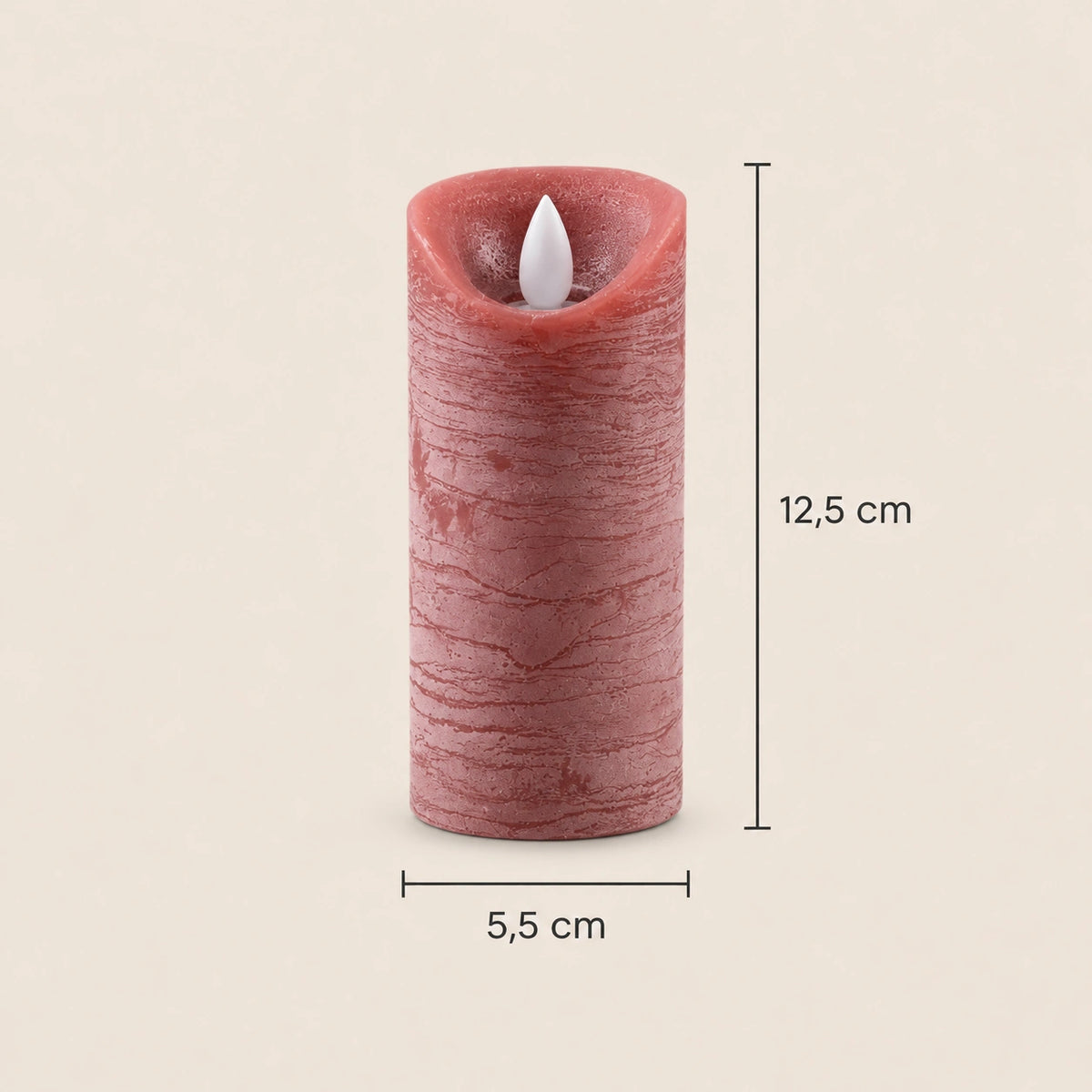 LED Candle with Moving Flame and Timer Function XS - Battery-Operated | PTMD
