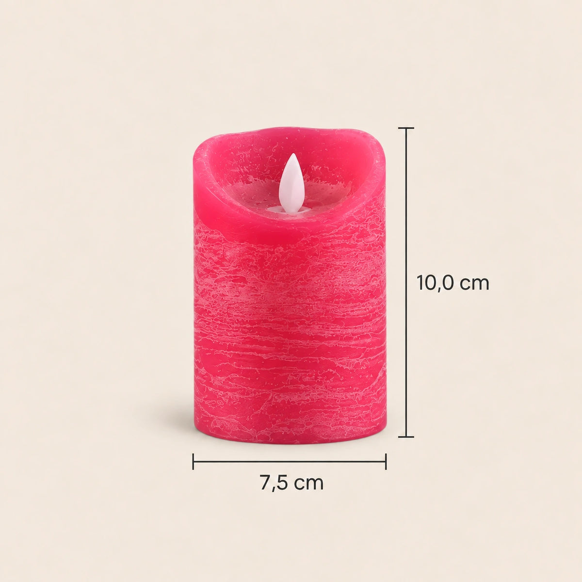 LED Candle S with Moving Flame and Timer Function - Battery-Operated | PTMD