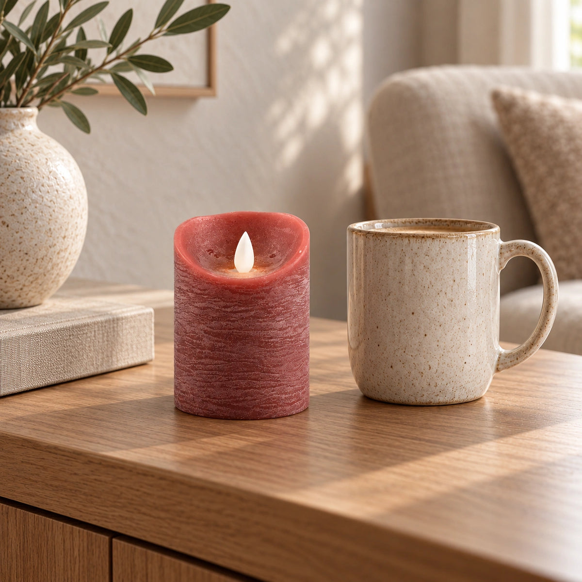 LED Candle S with Moving Flame and Timer Function - Battery-Operated | PTMD