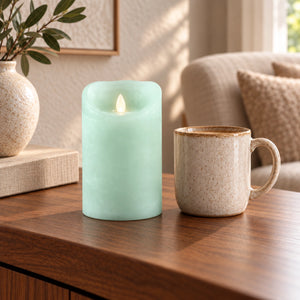 LED Candle L with moving flame and timer function - battery operated | PTMD