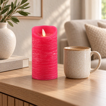 LED-Kerze M mit beweglicher Flamme und Timer-Funktion - batteriebetrieben | PTMD