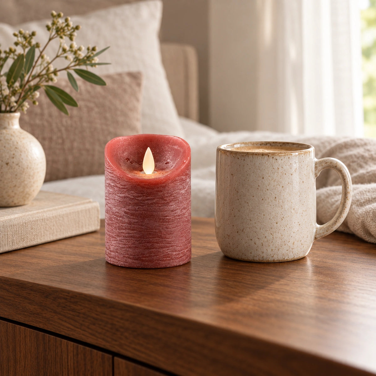 LED Candle S with Moving Flame and Timer Function - Battery-Operated | PTMD