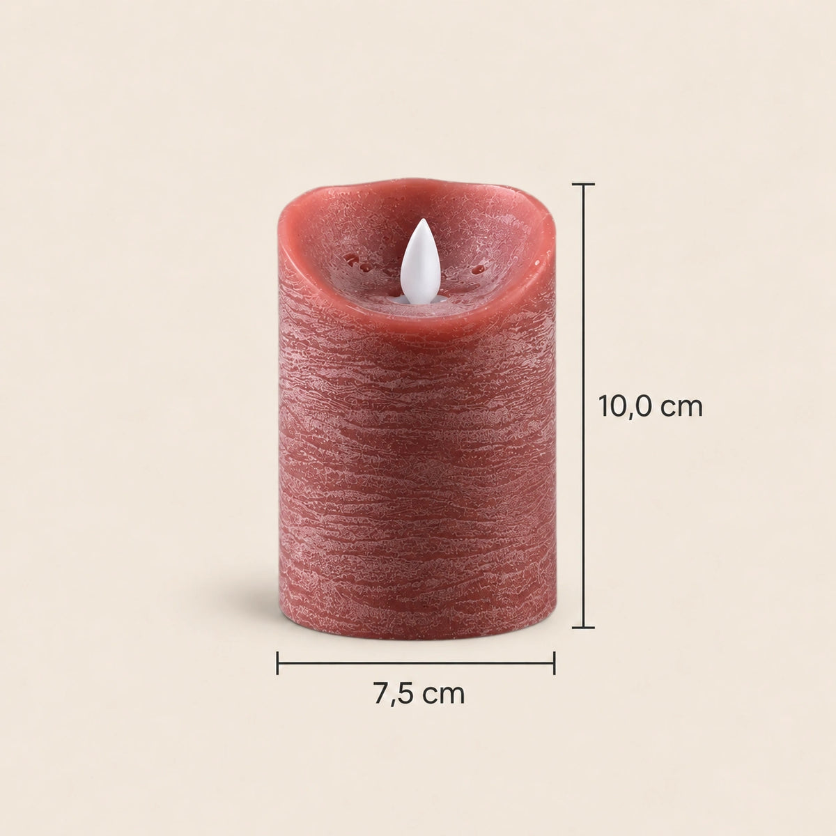 LED Candle S with Moving Flame and Timer Function - Battery-Operated | PTMD