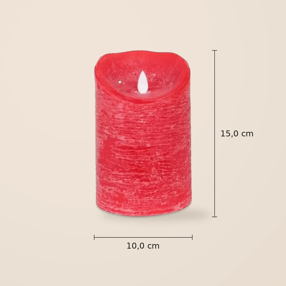 LED Candle L with moving flame and timer function - battery operated | PTMD