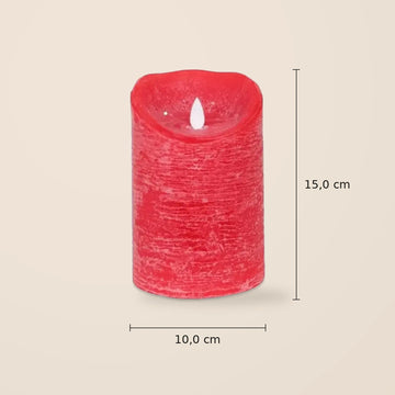 LED-Kerze – L Größe, Bewegliche Flamme, Timer-Funktion - batteriebetrieben | PTMD