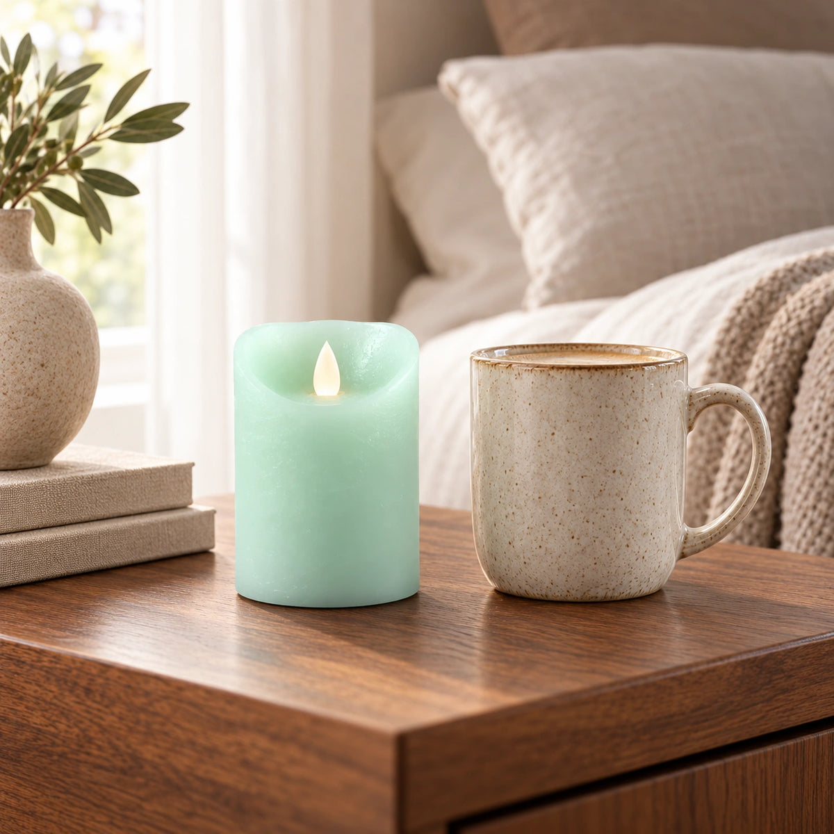 LED Candle S with Moving Flame and Timer Function - Battery-Operated | PTMD