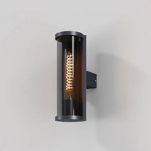 Wall light with graphite-colored aluminum body and plastic body with clear diffuser – Conf | Maytoni