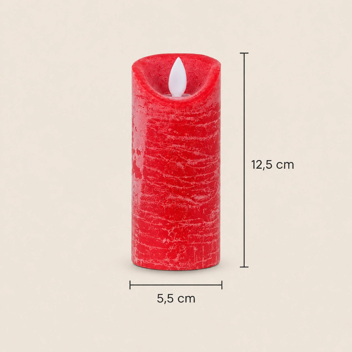 LED Candle with Moving Flame and Timer Function XS - Battery-Operated | PTMD