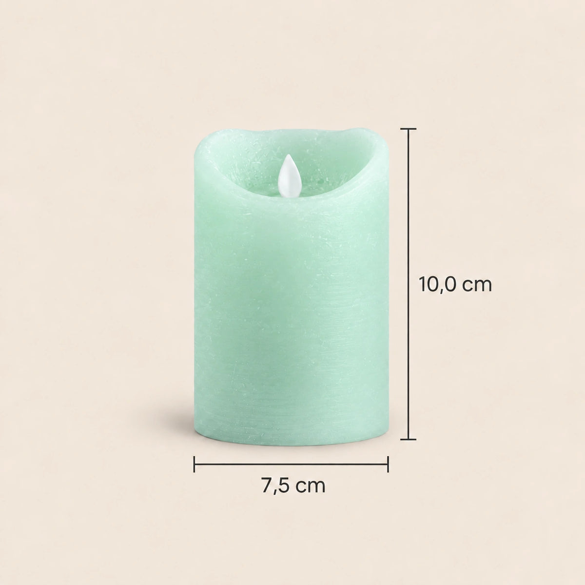 LED Candle S with Moving Flame and Timer Function - Battery-Operated | PTMD