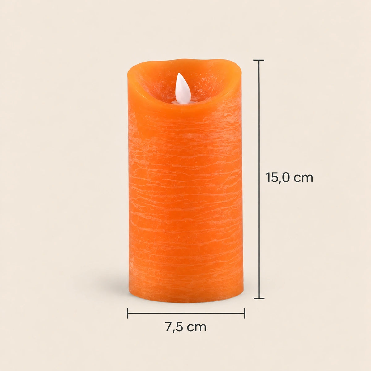 LED Candle M with Moving Flame and Timer Function - Battery Operated | PTMD