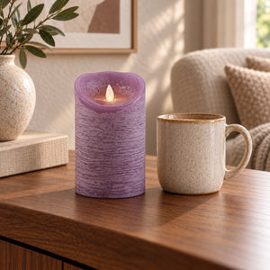 LED Candle L with moving flame and timer function - battery operated | PTMD