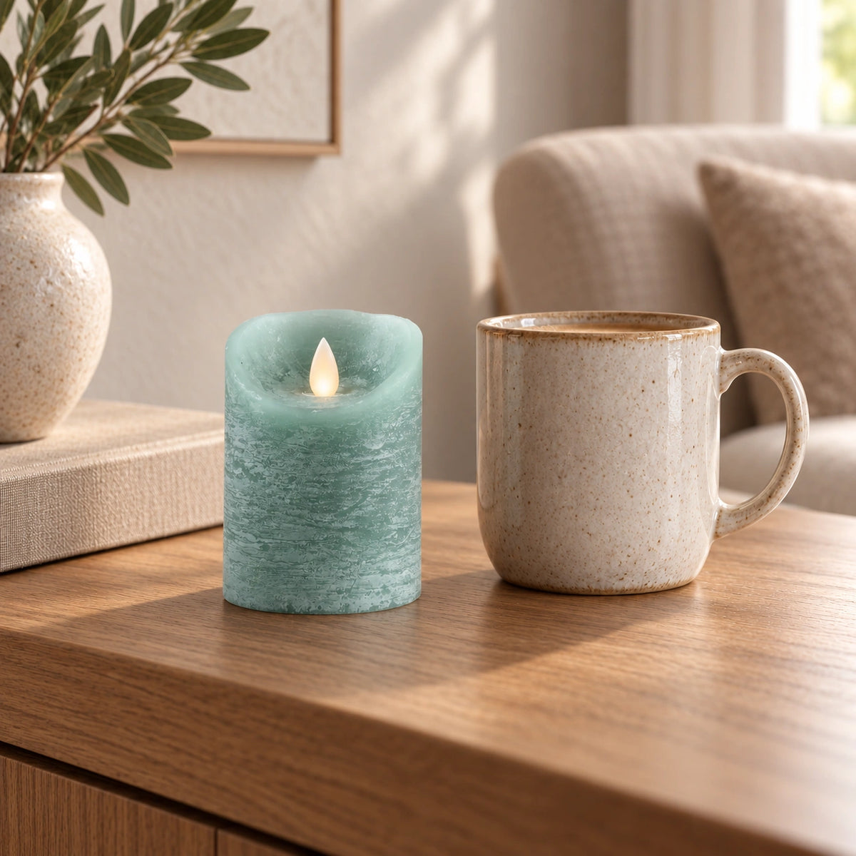 LED Candle S with Moving Flame and Timer Function - Battery-Operated | PTMD
