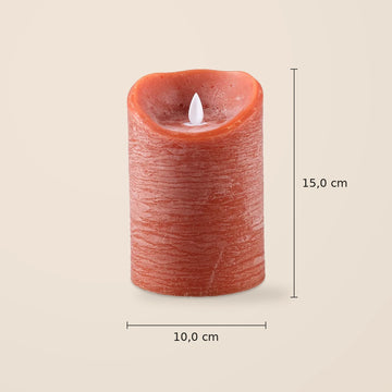 LED-Kerze – L Größe, Bewegliche Flamme, Timer-Funktion - batteriebetrieben | PTMD