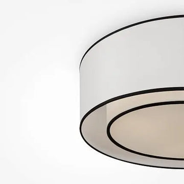 Ceiling Light with Base Plate, Fabric Shade & Decorative Band – Bergamo | Maytoni