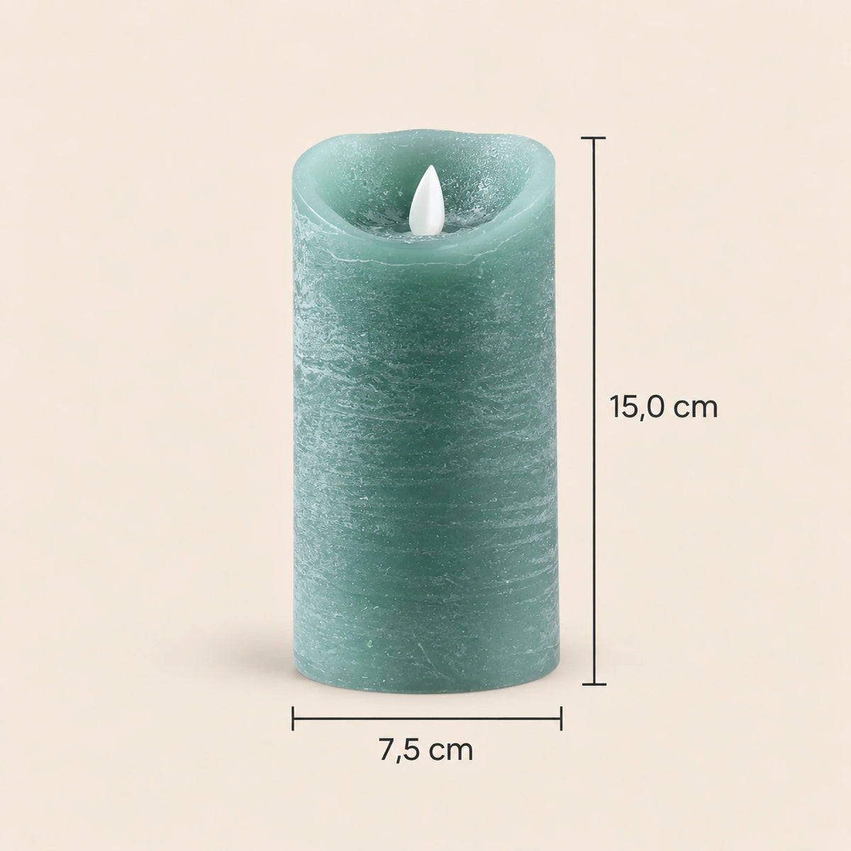 LED Candle M with Moving Flame and Timer Function - Battery Operated | PTMD