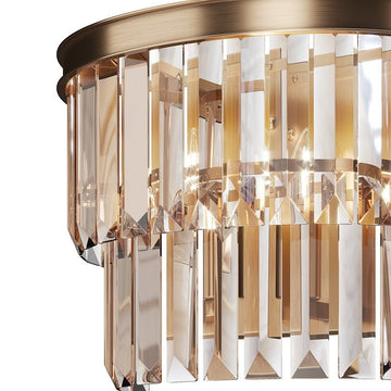Wandleuchte mit bernsteinfarbenen Kristallpendeln und Gold - Finish – Revero | Maytoni - Esszett Luxury | Stilvolles Wohnen mit Charakter