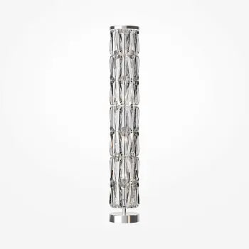 Floor Lamp Metal Frame, Crystal Shades & Chrome Finish – Puntes | Maytoni