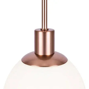 Pendant light with opal glass diffuser and brass finish in a modern design - Erich | Maytoni