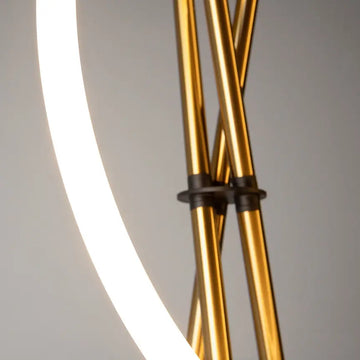 Floor lamp Curved Brass-Black body with LED – MOD369FL-L36BS3K | Maytoni